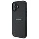 Original Case IPHONE 16 PLUS Guess Hardcase Grained Gold Ring MagSafe (GUHMP16MPGHSMMK) black 3666339303518