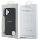 Original Case IPHONE 16 PLUS Guess Hardcase Grained Gold Ring MagSafe (GUHMP16MPGHSMMK) black 3666339303518