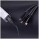 Maxlife ALLin1 cable USB + USB-C - Lightning + 2x USB-C 1,0 m 66W black 5907457787735
