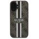 Original Case IPHONE 16 PLUS Guess Hardcase 4G Printed Stripes MagSafe (GUHMP16MP4RPSW) brown 3666339342135