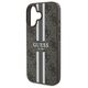 Original Case IPHONE 16 PLUS Guess Hardcase 4G Printed Stripes MagSafe (GUHMP16MP4RPSW) brown 3666339342135
