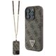 Original Case IPHONE 16 PRO Guess Hardcase Leather Metal Logo Strass Crossbody + Smycz (GUHCP16LP4TDSCPW) brown 3666339328665
