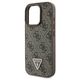 Original Case IPHONE 16 PRO Guess Hardcase Leather Metal Logo Strass Crossbody + Smycz (GUHCP16LP4TDSCPW) brown 3666339328665