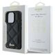 Original Case IPHONE 16 PRO Guess Hardcase Quilted Metal Logo (GUHCP16LPSQSQSK) black 3666339345068