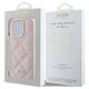 Original Case IPHONE 16 PRO Guess Hardcase Quilted Metal Logo (GUHCP16LPSQSQSP) pink 3666339345105
