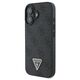 Original Case IPHONE 16 PLUS Guess Hardcase Leather 4G Triangle Strass MagSafe (GUHCP16MP4TDPK) black 3666339327378