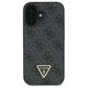 Original Case IPHONE 16 PLUS Guess Hardcase Leather 4G Triangle Strass MagSafe (GUHCP16MP4TDPK) black 3666339327378