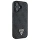 Original Case IPHONE 16 PLUS Guess Hardcase Leather 4G Triangle Strass MagSafe (GUHCP16MP4TDPK) black 3666339327378
