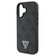 Original Case IPHONE 16 PLUS Guess Hardcase Leather 4G Triangle Strass MagSafe (GUHCP16MP4TDPK) black 3666339327378