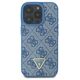 Original Case IPHONE 16 PRO MAX Guess Hardcase Leather 4G Triangle Strass MagSafe (GUHCP16XP4TDPB) blue 3666339327477