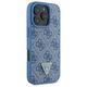 Original Case IPHONE 16 PRO MAX Guess Hardcase Leather 4G Triangle Strass MagSafe (GUHCP16XP4TDPB) blue 3666339327477