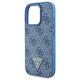 Original Case IPHONE 16 PRO MAX Guess Hardcase Leather 4G Triangle Strass MagSafe (GUHCP16XP4TDPB) blue 3666339327477
