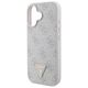 Original Case IPHONE 16 Guess Hardcase Leather Metal Logo Strass Crossbody + Smycz (GUHCP16SP4TDSCPP) pink 3666339328726