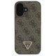 Original Case IPHONE 16 Guess Hardcase Leather Metal Logo Strass Crossbody + Smycz (GUHCP16SP4TDSCPW) brown 3666339328641