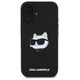 Karl Lagerfeld case for iPhone 16 6,1&quot; KLHMP16SSCHPPLK black hardcase Silicone Choupette Head Print MagSafe 3666339319687