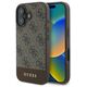 Guess case for iPhone 16 6,1&quot; GUHCP16SG4GLBR brown hardcase 4G Bottom Stripe 3666339344924