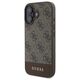 Guess case for iPhone 16 6,1&quot; GUHCP16SG4GLBR brown hardcase 4G Bottom Stripe 3666339344924