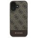 Guess case for iPhone 16 Plus 6,7&quot; GUHCP16MG4GLBR brown hardcase 4G Bottom Stripe 3666339344931