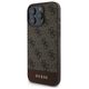 Guess case for iPhone 16 Pro Max 6,9&quot; GUHCP16XG4GLBR brown hardcase 4G Bottom Stripe 3666339344955