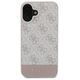 Guess case for iPhone 16 Plus 6,7&quot; GUHCP16MG4GLPI pink hardcase 4G Bottom Stripe 3666339345457