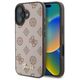 Guess case for iPhone 16 6,1&quot; GUHMP16SPGPYSW brown hardcase Peony Script MagSafe 3666339342364