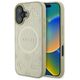Guess case for iPhone 16 6,1&quot; GUHMP16SPSAPSMED gold hardcase Saffiano Peony Classic Logo MagSafe 3666339327941