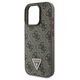 Guess case for iPhone 16 Pro 6,3&quot; GUHCP16LP4TDPW Leather 4G Triangle Strass brown MagSafe 3666339327422