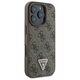Guess case for iPhone 16 Pro 6,3&quot; GUHCP16LP4TDSCPW Leather Metal Logo Strass Crossbody brown 3666339328665