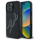 Karl Lagerfeld case for iPhone 16 Pro 6,3&quot; KLHCP16L3DRKSDLK black Hard 3D Rubber Bicolor Signature 3666339294168