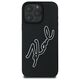 Karl Lagerfeld case for iPhone 16 Pro 6,3&quot; KLHCP16L3DRKSDLK black Hard 3D Rubber Bicolor Signature 3666339294168