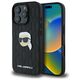 Karl Lagerfeld case for iPhone 16 Pro 6,3&quot; KLHCP16LPGKLKIPK black Hard Monogram Karl Head Pin 3666339329563