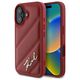 Karl Lagerfeld case for iPhone 16 6,1&quot; KLHCP16SPQDSMGR red Hard Diagonal Quilted Script 3666339317768