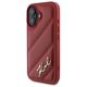 Karl Lagerfeld case for iPhone 16 6,1&quot; KLHCP16SPQDSMGR red Hard Diagonal Quilted Script 3666339317768