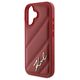 Karl Lagerfeld case for iPhone 16 6,1&quot; KLHCP16SPQDSMGR red Hard Diagonal Quilted Script 3666339317768