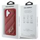 Karl Lagerfeld case for iPhone 16 6,1&quot; KLHCP16SPQDSMGR red Hard Diagonal Quilted Script 3666339317768