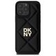 Original Case IPHONE 16 PRO DKNY Quilted Stack Logo (DKHCP16LPQDSLK) black 3666339333485