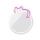Neon MIRROR LED SLEEPING CAT white pink FMNE03 Forever Light 5907457763029