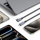 Tech-Protect Ultraboost Max L USB-C / USB-C angle cable USB 4.0 8K 40Gbps PD 240W 150cm Grey THP2847 5906302309252