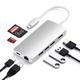 Satechi Aluminium Adapter V2 USB-C (USB-C, 3x USB-A, 4K HDMI, card reader) (silver) STH26 879961007133
