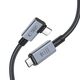 Tech-Protect Ultraboost Max L USB-C / USB-C angle cable USB 4.0 8K 40Gbps PD 240W 150cm Grey THP2847 5906302309252