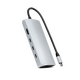 Satechi USB-C Multiport 8K adapter USB-C / USB-C, HDMI, 3xUSB-A 3.2 Gen 2 10Gbps, USB-A 3.2 Gen 1 5Gbps, SD/TF silver STH138 879961008185