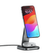 Satechi 2-in-1 Foldable Charging Stand Qi2 wireless charger for two devices space gray STH135 810086361236