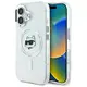 Karl Lagerfeld case for iPhone 16 6,1&quot; KLHMP16SHLSCHH white Hard IML Metal Choupette Head MagSafe 3666339318086