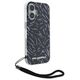 Karl Lagerfeld case for iPhone 16 6,1&quot; KLHCP16SHZBPKCCU purple Hard Zebra With Cord 3666339320324