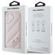 Karl Lagerfeld case for iPhone 16 6,1&quot; KLHCP16SPQDSMGP pink Hard Quilted Signature 3666339317805