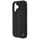 Mercedes case for iPhone 16 6,1&quot; MEHMP16S23RURBK Hardcase MB Blue Line Leather MagSafe black 3666339325688