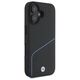Original Case IPHONE 16 BMW Hardcase Signature Leather Textured & Line MagSafe (BMHMP16S23RDCLK) black 3666339323288