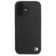 Original Case IPHONE 16 BMW Hardcase Signature Leather Diamond Metal Logo MagSafe (BMHMP16S23RDDK) black 3666339323202