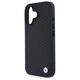 Original Case IPHONE 16 BMW Hardcase Signature Leather Diamond Metal Logo MagSafe (BMHMP16S23RDDK) black 3666339323202