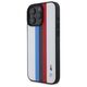 Original Case IPHONE 16 PRO MAX BMW Hardcase M Perforated Tricolor Printed Stripes MagSafe (BMHMP16X23PUPTH) white 3666339324193